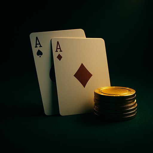 Live VIP Blackjack ace and king cards on dark green felt